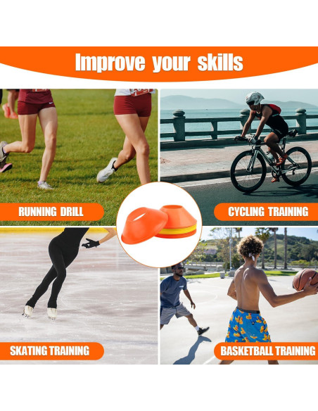 20 Conos de Entrenamiento XIHIRCD para Fútbol y Agilidad