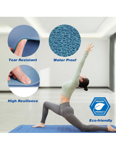 Mat de Yoga Mat Block Antideslizante 182.88x60.96cm TPE