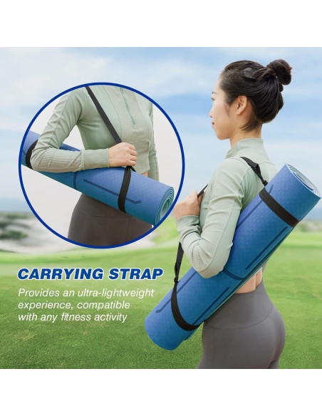 Mat de Yoga Mat Block Antideslizante 182.88x60.96cm TPE