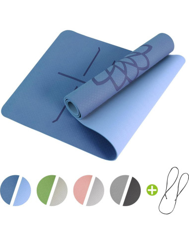 Mat de Yoga Mat Block Antideslizante 182.88x60.96cm TPE