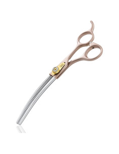 Tijeras de adelgazado curvadas JASON 7" acero inoxidable