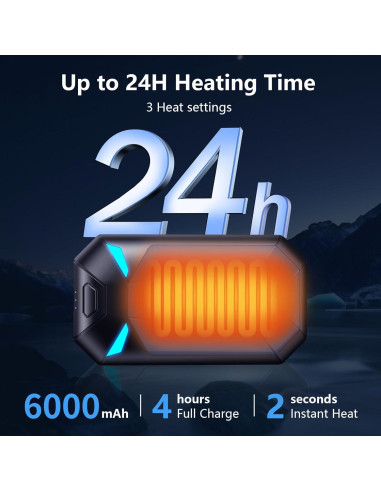Calentadores de Manos Recargables UJROQI OT-109 6000mAh 20h