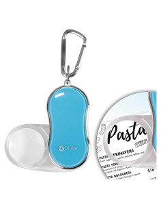 Lupa LED de bolsillo OttLite 3.5x azul claro con clip