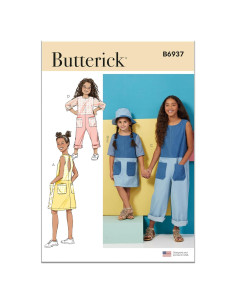 Kit de Patrón de Costura Butterick B6937 para Niños 3-6 Años