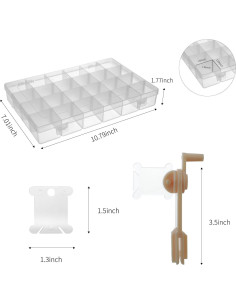 Organizador de Hilo de Bordado Rumhut 2 Pack con 216 Bobinas 2