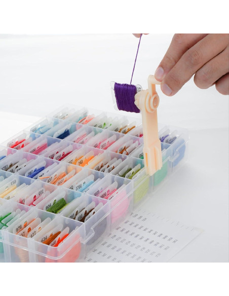 Organizador de Hilo de Bordado Rumhut 2 Pack con 216 Bobinas