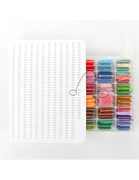 Organizador de Hilo de Bordado Rumhut 2 Pack con 216 Bobinas