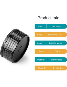 Juego de tapas para lentes y cuerpo Leica M Mount - 4 piezas 2