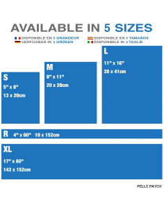 Pelle Patch Parche Reparación Cuero Vinilo 10x152 cm Beige 2