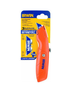 Cuchillo de Utilidad Retráctil Hi-Vis IRWIN Naranja 90g 2