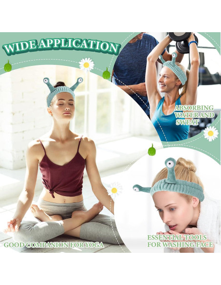 Diadema de Spa WLLHYF Verde Microfibra Suave Caracol Diadema de Spa WLLHYF Verde Microfibra Suave Caracol
