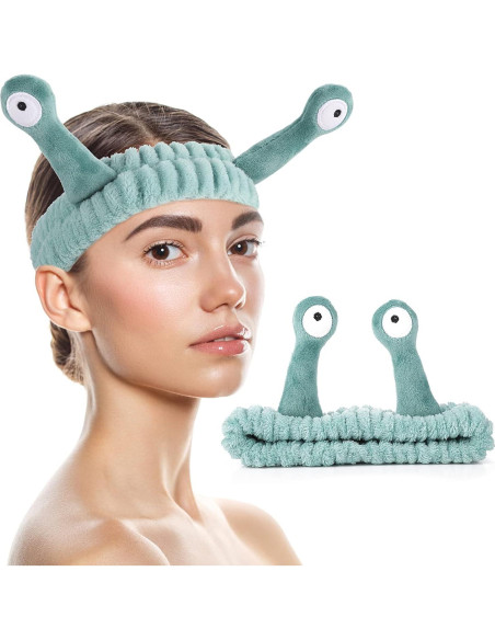 Diadema de Spa WLLHYF Verde Microfibra Suave Caracol Diadema de Spa WLLHYF Verde Microfibra Suave Caracol