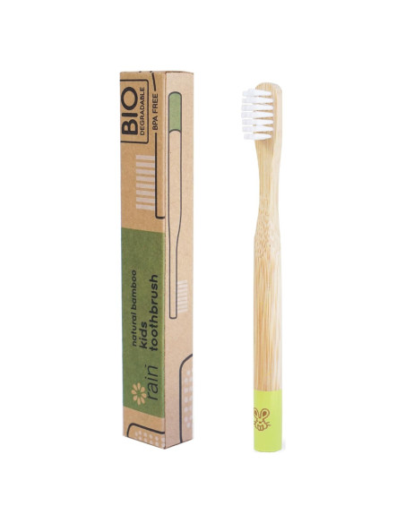 Cepillo de Dientes de Bambú Rain para Bebés - Cerdas Suaves