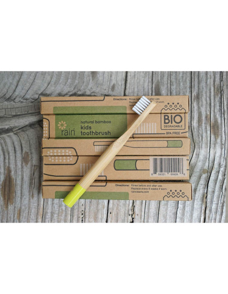 Cepillo de Dientes de Bambú Rain para Bebés - Cerdas Suaves