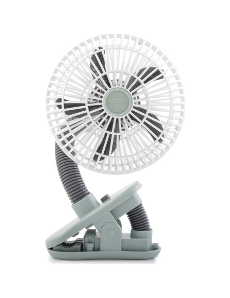 Ventilador Clip O2COOL 10 cm Batería Portátil Gris