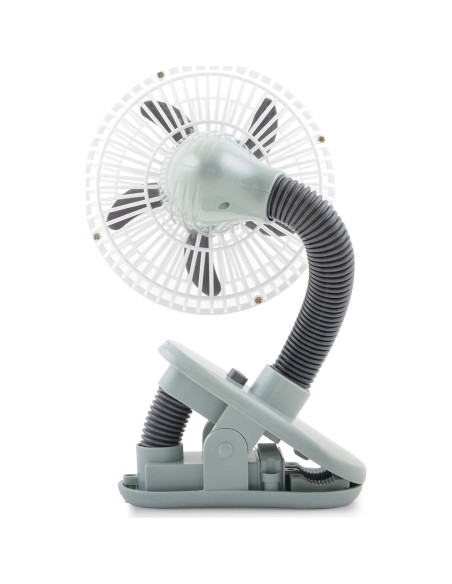 Ventilador Clip O2COOL 10 cm Batería Portátil Gris