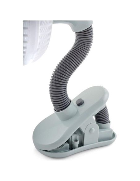 Ventilador Clip O2COOL 10 cm Batería Portátil Gris