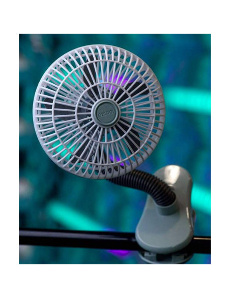 Ventilador Clip O2COOL 10 cm Batería Portátil Gris