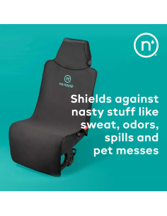 Protector de Asiento de Coche Nonaste Neopreno Universal Negro 2