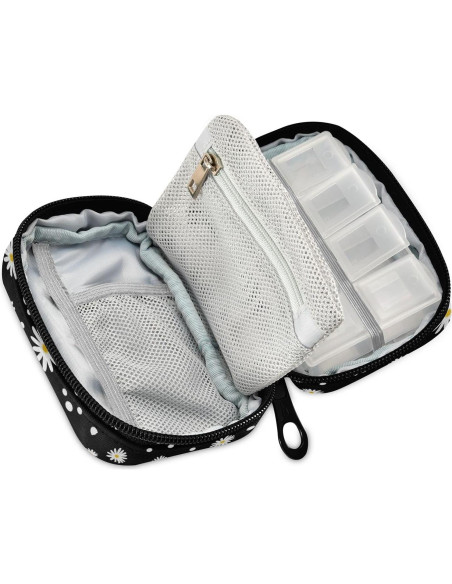 Estuche de Pastillas Ollabaky 7 Días Portátil con Cremallera