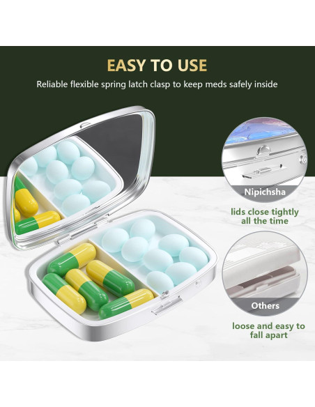 Caja de Pastillas Nipichsha Mármol Azul Púrpura 5.6x4.1cm