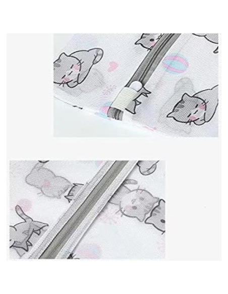 Bolsas de Lavandería de Malla Xducom - 4 Piezas con Gato Bolsas de Lavandería de Malla Xducom - 4 Piezas con Gato