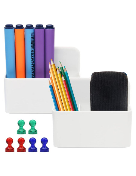 Soporte Magnético para Marcadores Catcan - 2 Piezas Blanco