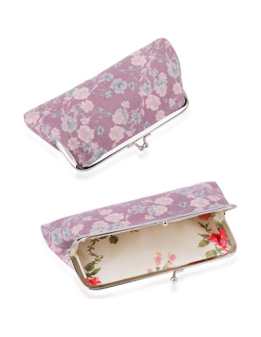 Monedero Floral Vintage iSuperb 2 Piezas Lona Cierre Broche