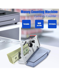 Contador de Dinero Portátil ERAAND Mini LED 600 billetes/min 2