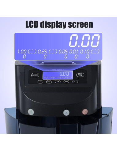 Máquina Contadora de Monedas Digital Curfair, 500 Monedas, LCD