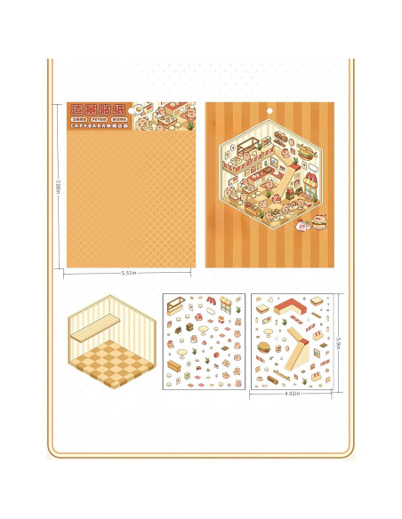 Pegatinas 3D de Casa DIY Affoto - 12 Sets Creativos