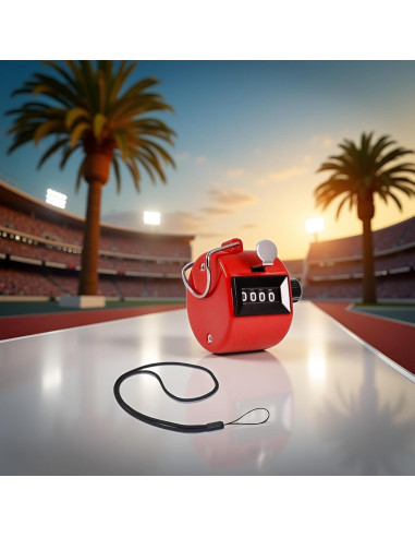 Contador Manual Mecánico JJLFresheners Rojo 9999 Dígitos