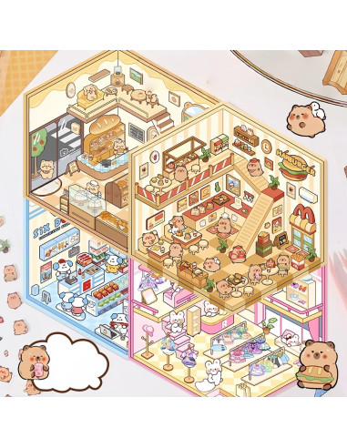 Pegatinas 3D de Casa DIY Affoto - 12 Sets Creativos