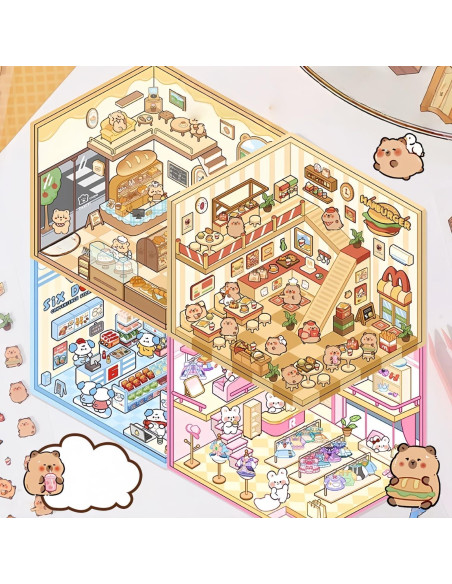 Pegatinas 3D de Casa DIY Affoto - 12 Sets Creativos