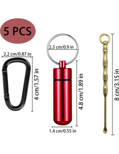 5 Mini Viales Metálicos Impermeables HASPOLIN para Medicamentos 2