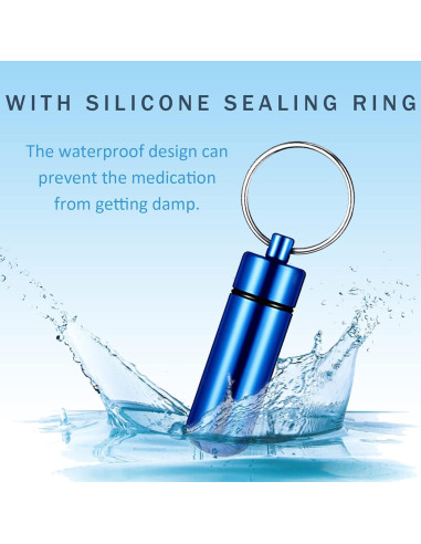 5 Mini Viales Metálicos Impermeables HASPOLIN para Medicamentos