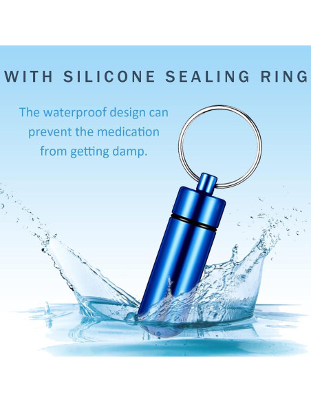 5 Mini Viales Metálicos Impermeables HASPOLIN para Medicamentos