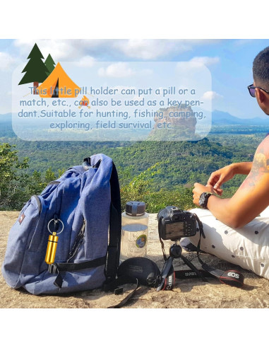 5 Mini Viales Metálicos Impermeables HASPOLIN para Medicamentos