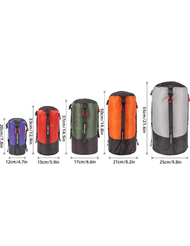 Saco de Compresión Ultra-Ligero Yundxi Nylon 70D 1L-25L