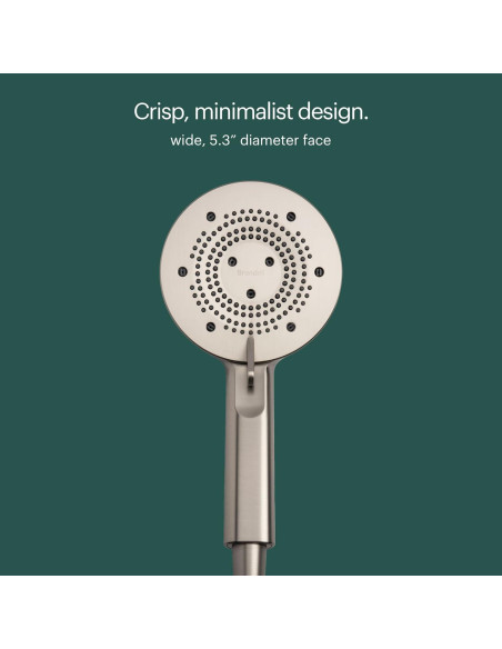 Cabezal de Ducha de Mano Brondell Nebia Yuba Níquel Cepillado 5 Configuraciones
