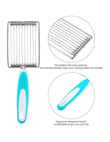 Cortador de Carne Fría Aramox de Acero Inoxidable Azul