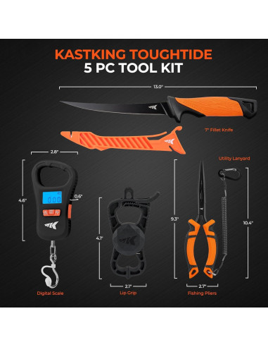 Kit de Herramientas de Pesca KastKing ToughTide 5 Piezas