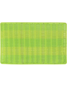 Mate de Sushi Rectangular Verde Hubert 61x38 cm Mimbre Sintético 2