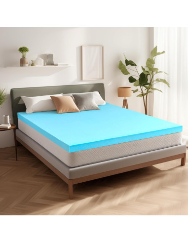 Colchón Topper Espuma Memoria Hokway 4 Pulgadas Individual