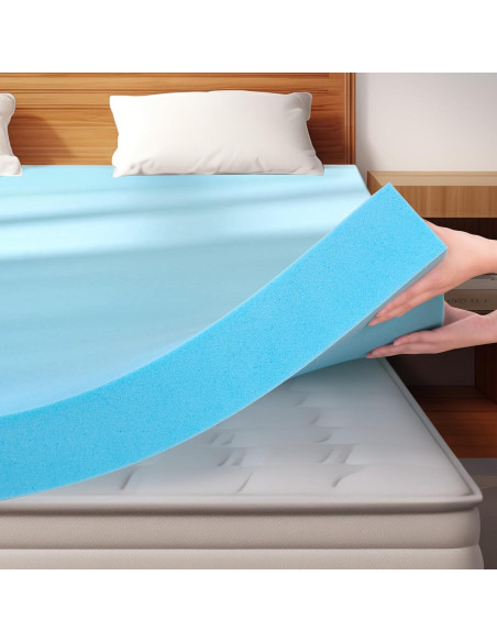 Colchón Topper Espuma Memoria Hokway 4 Pulgadas Individual