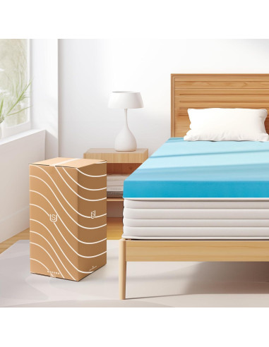 Colchón Topper Espuma Memoria Hokway 4 Pulgadas Individual