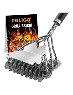 Cepillo Limpiador de Parrilla POLIGO BBQ Sin Cerdas 45.72 cm