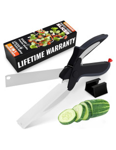 Tijeras de Cocina 2 en 1 HELVETIOS con Tabla de Cortar