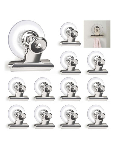 Clips de Ventosa AccEncyc 12Pcs Soporte para Hogar y Oficina