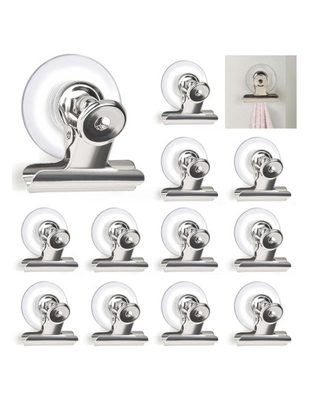 Clips de Ventosa AccEncyc 12Pcs Soporte para Hogar y Oficina